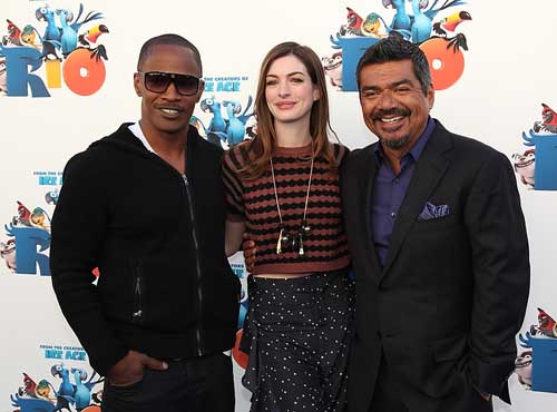 Jamie Foxx, Anne Hathaway, George Lopez RIO event